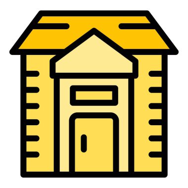 Krakow ev simgesi ana hat vektörü. Polonya haritası. Polonya 'da renk düzlüğü