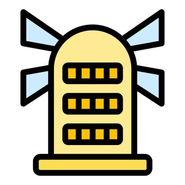 Krakow simgesi ana hat vektörü. Polonya şehri. Şehir haritası rengi düz