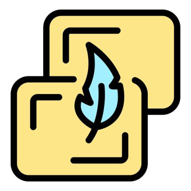 Alarm yastığı simgesi ana hatları vektörü. Uykusuzluk uykusu. Yatak gecesi rengi düz