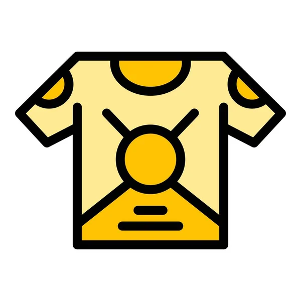 Εικονίδιο Περίγραμμα Παίκτη Tshirt Διάνυσμα Βίντεο Παιχνίδι Online Χρώμα Επίπεδη — Διανυσματικό Αρχείο