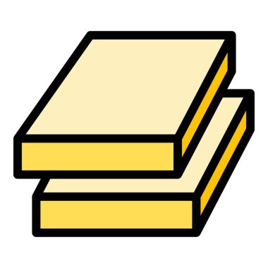 Tahta element simgesi ana hat vektörü. İş fabrikası. Bitki işçisi rengi düz