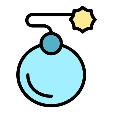 Mayın ikonu ana hat vektörü. Altın araba. Madenci mücevher rengi düz