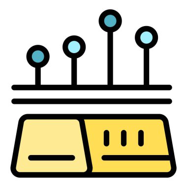 Altın renkli çubuk taslak vektörü. Araba madencisi. Servet hazine rengi düz