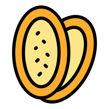 Belarus mutfak ikonu ana hatları vektörü. Turizm seyahati. Belarus kültür rengi düz