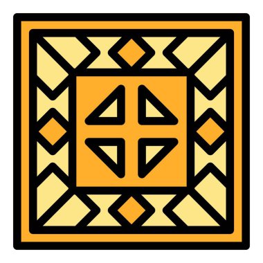 Belarus desenli ikon ana hat vektörü. Gündüz turizmi. Kültür şirin renk düz