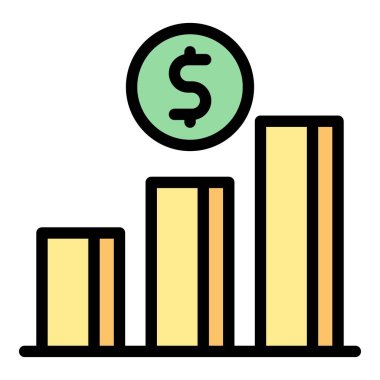 Grafik taslak vektörünü ödünç ver. Para maliyeti. Finans rengi düz öde