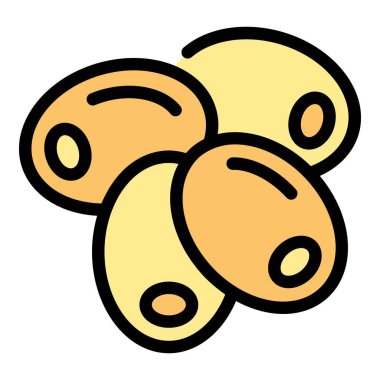 Zeytin sebzesi ikonu ana hatları vektörü. Deniz simgesi. Doğa turizmi düz renk