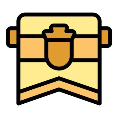 Hırvatistan 'ın simge ana hatları vektörü. Zagreb haritası. Siyasi ufuk çizgisi rengi düz