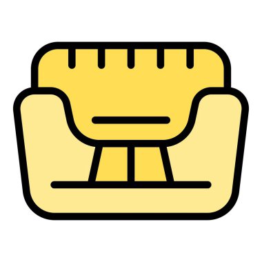 Uyku Kedisi Sepeti ikonu ana hatları vektörü. Ev yemeği. Kum maddesi rengi düz