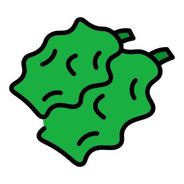 Palmiye ağacı meyve ikonu ana hatları vektörü. Yemek iftarı. Tatlı kuru renk düz