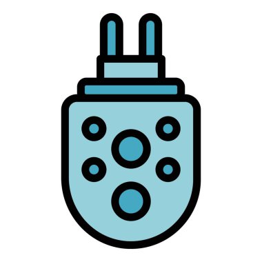 Haşere ilaçlama jeli ikon ana hatları vektörü. Isırgan böceği. Anti böcek rengi düz