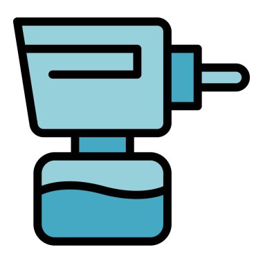 Elektrik prizi ikonu dış hat vektörü. Sıtma kontrolü. Püskürtme bezi rengi