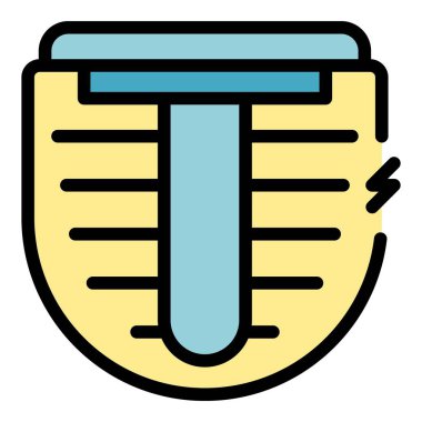 Elektrikli haşere ikonu ana hatları vektörü. Sıtma kontrolü. Karşı sprey rengi düz