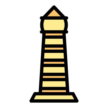 Tapınak ikonu ana hat vektörü. Nepal silueti. Kültür Şehri Rengi