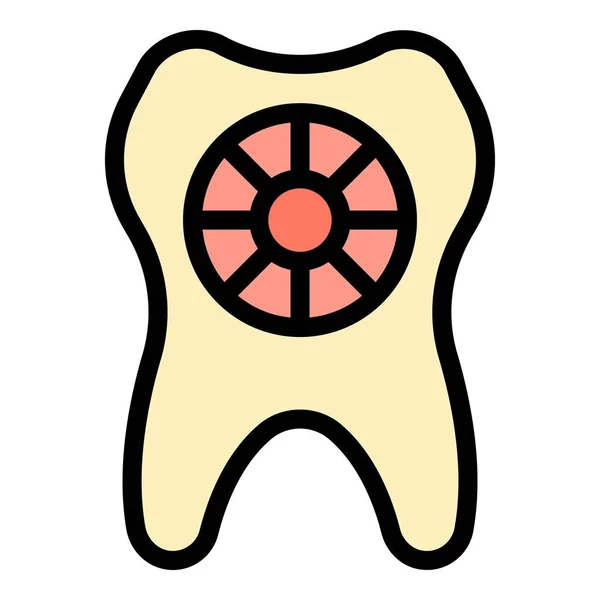 Ikona Diamentowej Opieki Zarys Wektor Zdrowe Zęby Szklane Usta Kolor — Wektor stockowy