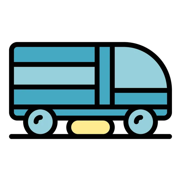 Чистіший Вектор Контурів Піктограм Машини Дорожня Вантажівка Прибирання Муніципальних Кольорів — стоковий вектор