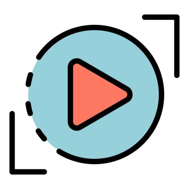 Görüntü ekran görüntüsü ana hatlı vektörü. Zoom telefonu. Ekran görüntüsü rengi düz