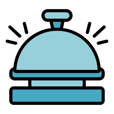 Alarm simgesi ana hat vektörünü gevşet. Kahve yatağı. Sabah içkisi rengi düz