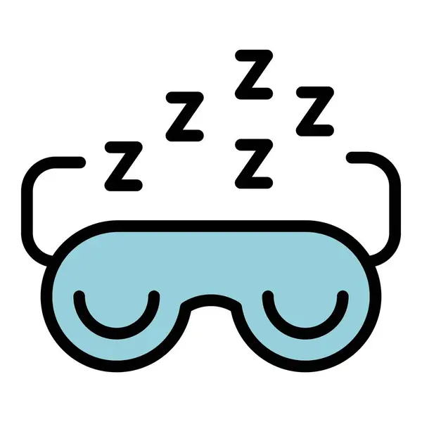 Sleeping Mask Icon Outline Vector Coffee Food Drink Home Color — Stock Vector