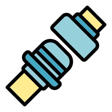 Modern araba kemeri ikonu ana hatları vektörü. Güvenlik koltuğu. Güvenli sürüş rengi