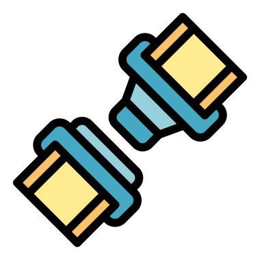 Kilit simgesi dış hat vektörünü güvene al. Koltuk vagonu. Güvenlik sürücüsü rengi düz