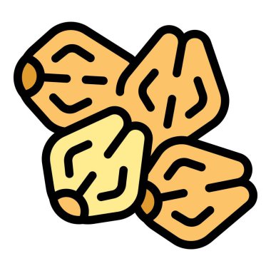 Doğa karabuğday ikonu ana hatları vektörü. Mısır gevreği bitkisi. Alan organik rengi düz