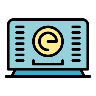 Transformatör jeneratör ana hatları vektörü. Enerji gazı. Benzin ekipmanı rengi düz