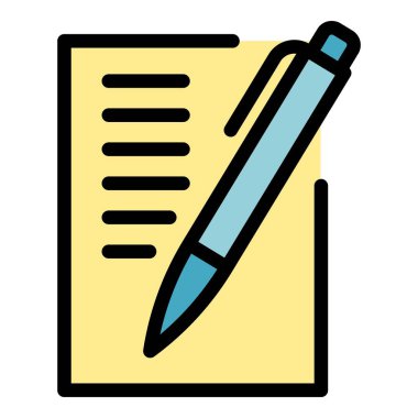 Dijital kalem simgesi dış hat vektörü. Tablet stili. Elektronik kalem rengi düz