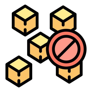 Şekerküp simgesi ana hatlı vektör yok. Paleo diyeti. Bedava yemek rengi düz