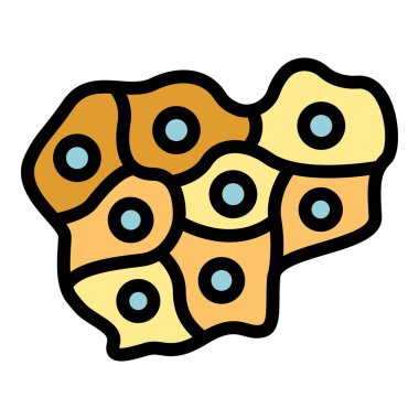 Kamboçya ikon ana hatları vektörü. Turizm haritası. Seyahat kültürü rengi düz