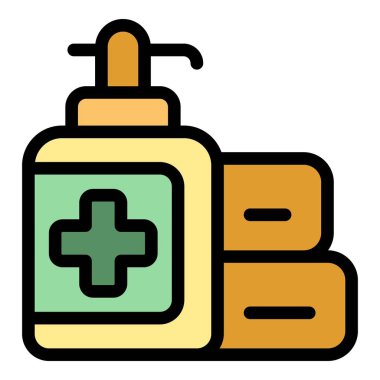 Tuvalet ikonu ana hatları vektörü. Umumi tuvalet. Cinsiyet odası rengi düz