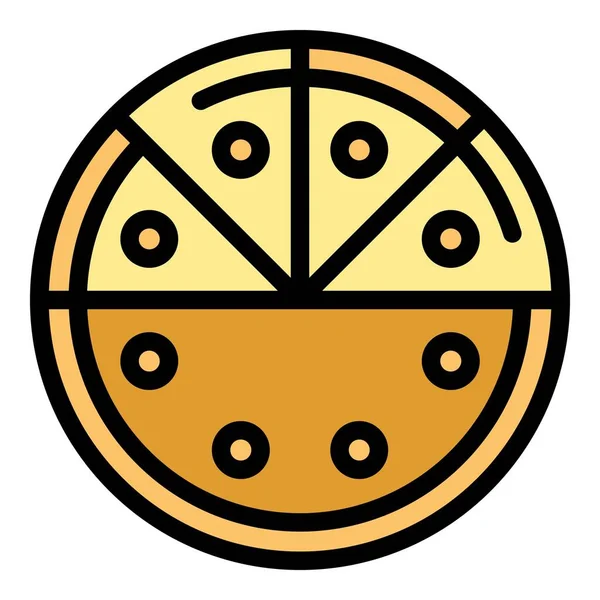 Верхний Вектор Иконки Чизкейка Сливочный Пирог Шоколадный Сахар — стоковый вектор