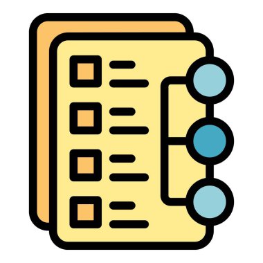 Çalışma süreci simgesi ana hatları vektörü. İş kuluçka makinesi. Fikir servisi rengi düz