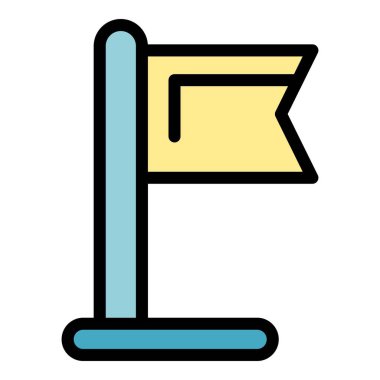 Rota simgesi ana hat vektörü. Eğitim semineri. Çevrimiçi okul rengi düz