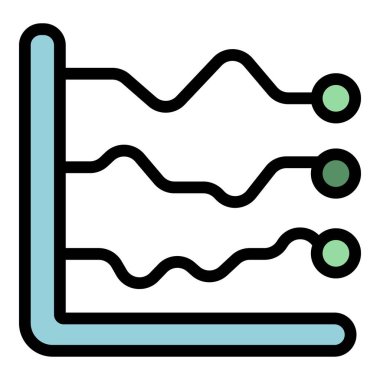 Grafik popülasyonu ikon ana hatları vektörü. İnsan takımı. Müşteri topluluğu rengi düz
