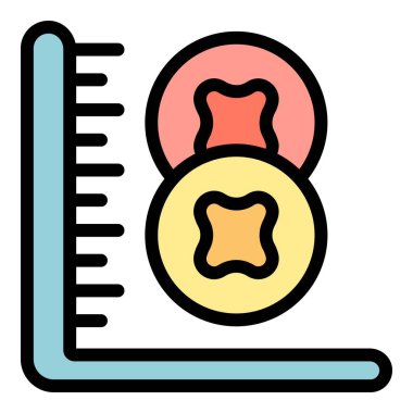 Kontrol bitkisi ikon ana hatları vektörü. Çiftçi yeniliği. Uygulama veri rengi düz