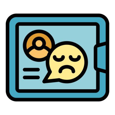 Emoji simgesi dış hat vektörünü kaldır. Avatar profili. İnsanlar renk hesabını düzleştirir