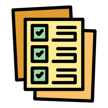 Kağıt anahtar nokta simgesi ana hatlı vektör. Tik tak. Üst ana renk düz