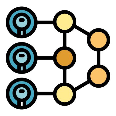 Kariyer başarısı ikonu ana hat vektörü. Liste kontrolü. Ticari tik rengi düz