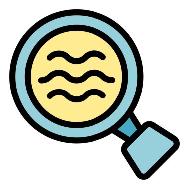 Kolajen arama ikonu ana hatları vektörü. Bakım kremi. Düz cilt bakım rengi