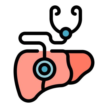 Enzimler organ ikonu ana hatları vektörü. Amino peptit. Yapı kolajeni rengi düz