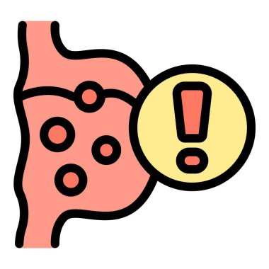 Tam enzim ikonu dış hat vektörü. Amino peptit. Yapı zinciri rengi düz