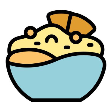 Restoran yemek ikonu ana hatları vektörü. Mutfak günü. Pudra pita rengi düz