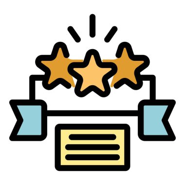 Kazanan ödül ikonu ana hatları vektörü. Spor ödülü. Renk düzlüğü kazanma başarısı