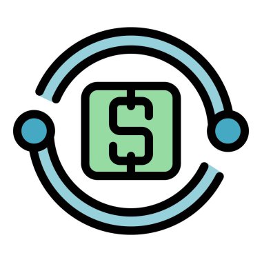 İkonun dış hat vektörünü geri al. Servis teslimatı Paket depolama rengi düz