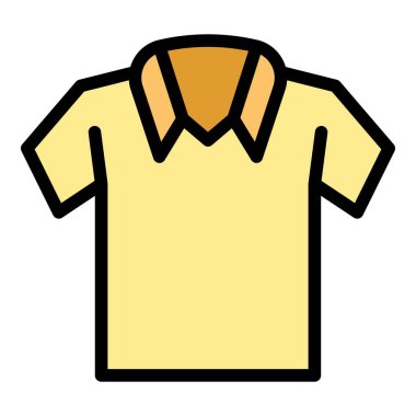 Şablon gömleği ana hatları vektörü. Boş tasarım. Kol rengi düz