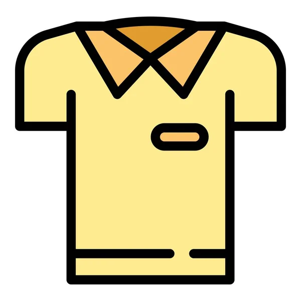 Sport Shirt Icon Outline Vector Fashion Template Men Tshirt Color — Stock Vector