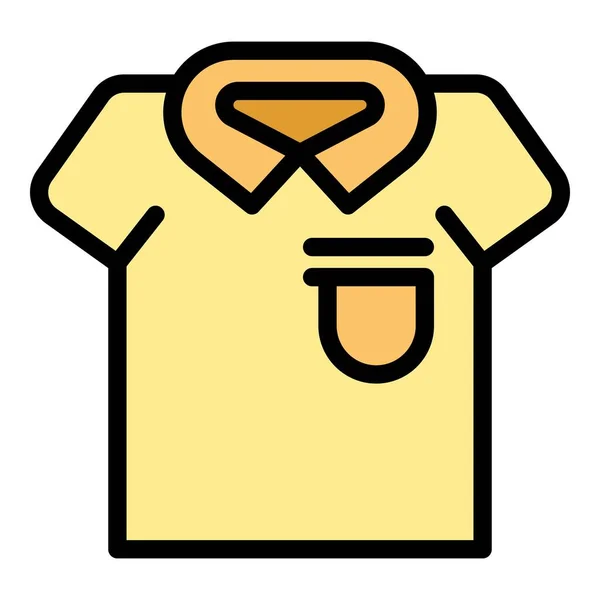 Camisa Fútbol Icono Contorno Vector Diseño Uniforme Color Moda Corto — Archivo Imágenes Vectoriales