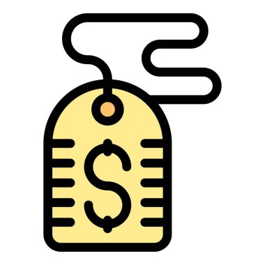 Fiyat etiketi taslak vektörü. Garanti kartı. Para çerçeve rengi düz