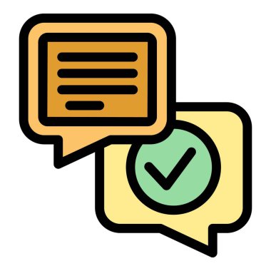 Çevrimiçi garanti simgesi ana hatları vektörünü sohbet et. Kart güvenliği. Kaliteli belge rengi düz